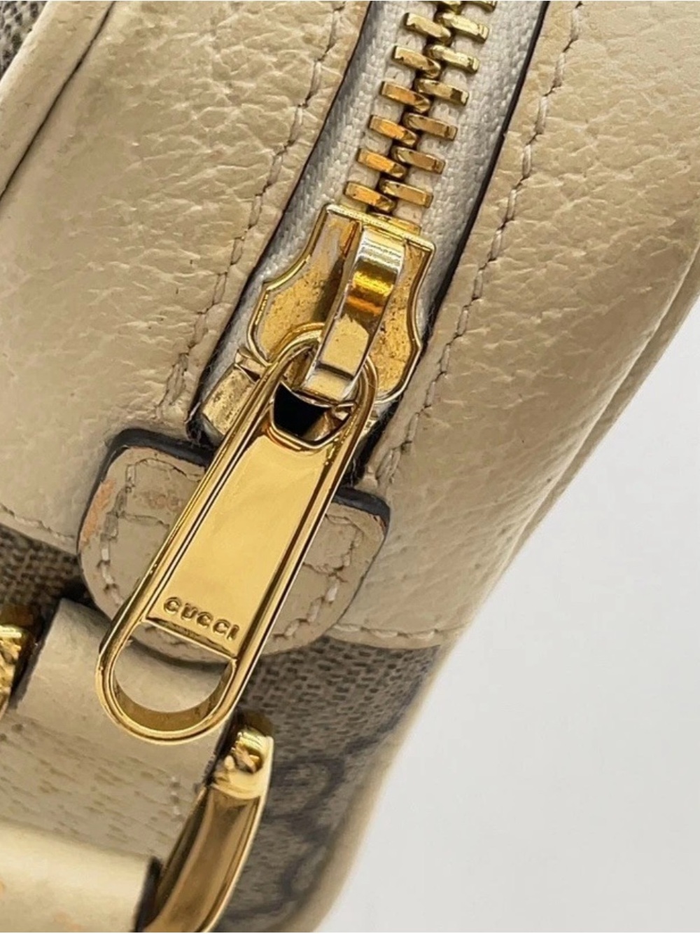 Gucci Ophidia GG Supreme Sherry Line Gray White Mini ShoulderBag - Picture 10 of 16